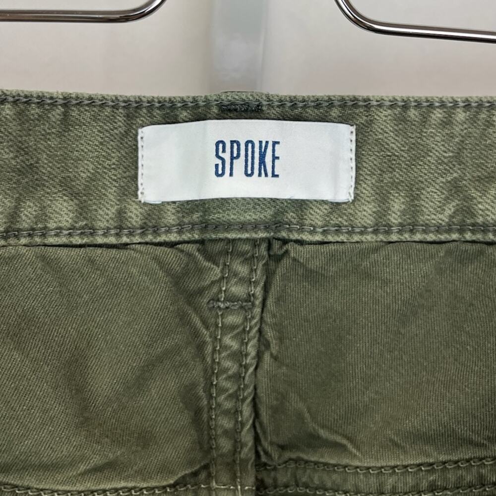 SPOKE Mens Size 33 x 28 Build B Five Pocket Jeans Zip Fly Cotton Denim Green - Picture 3 of 10